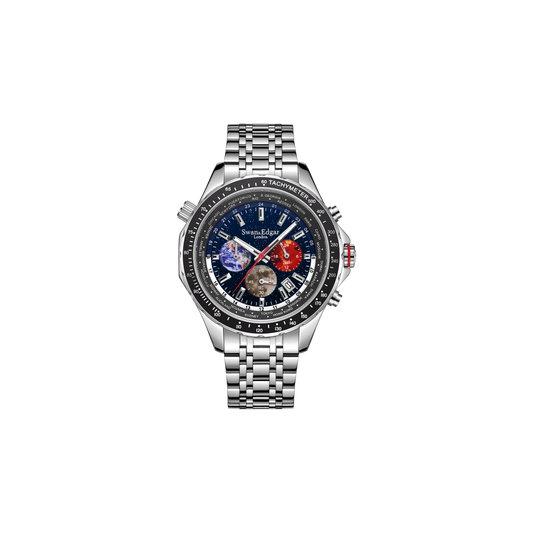World Timer Mechanical Quartz Blue