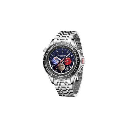 World Timer Mechanical Quartz Blue