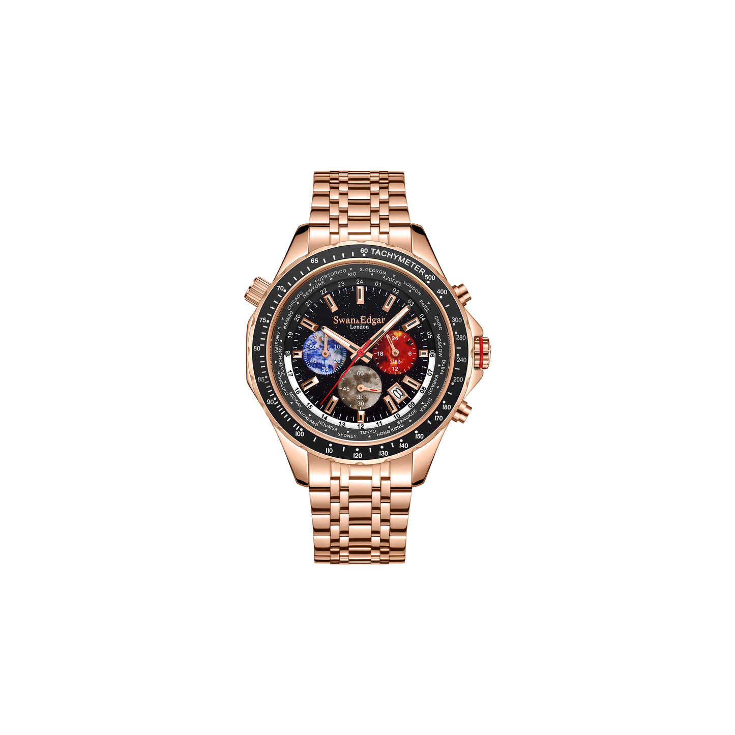 World Timer Mechanical Quartz Rose