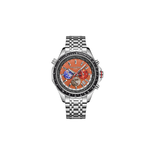 World Timer Mechanical Quartz Orange